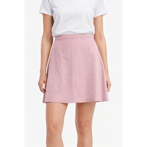 Theory Skirt Zulle Virgin Wool Blend A-Line Blush Pink Size 10 MSRP $245
